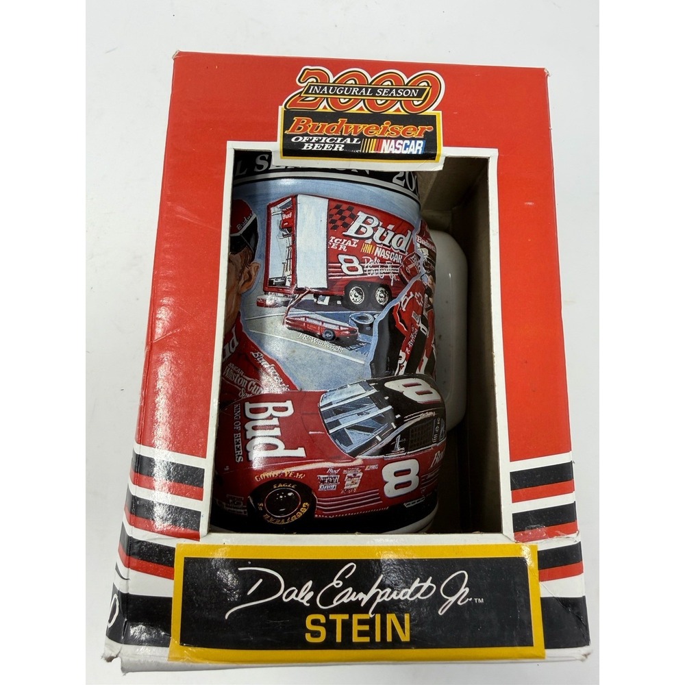Dale Earnhardt Jr 2000 Inaugural Budweiser Beer Stein NIB